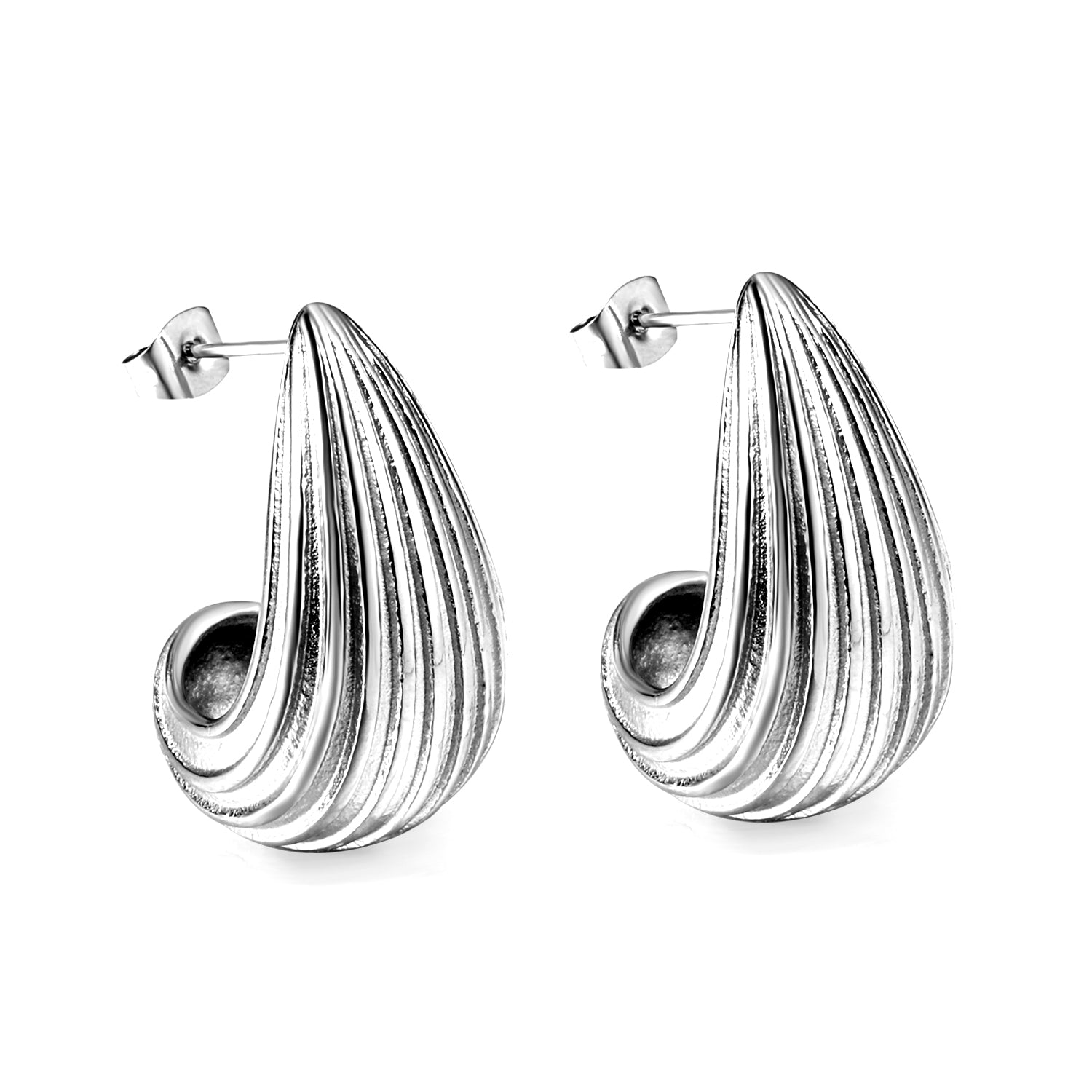 Vertical Drop Oval Earrings 17*30mm asonjewelry